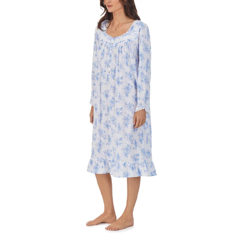 Large / White/Blue Floral